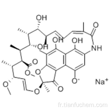 Sel de rifamycine sodique CAS 14897-39-3